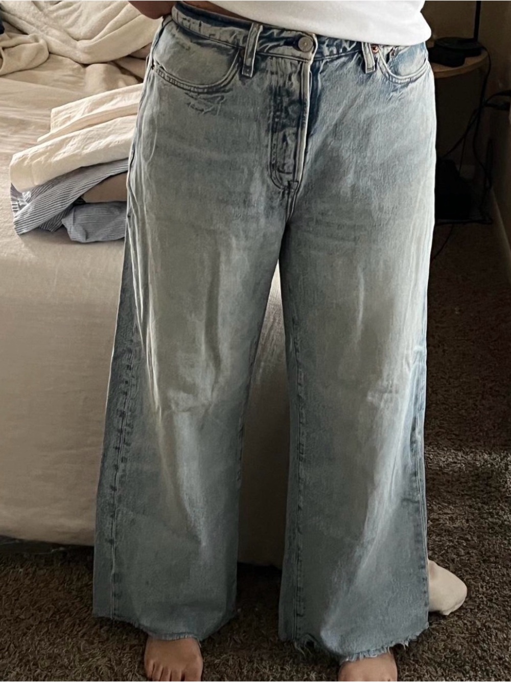 Buck Mason Light Blue Wide-Leg Jeans